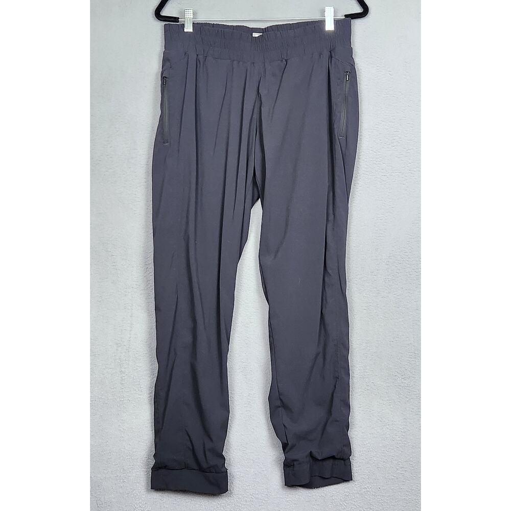 MOUNTAIN HARDWEAR Pants Womens Size 10 Black Elastic Waist Zip Pockets Stretch
